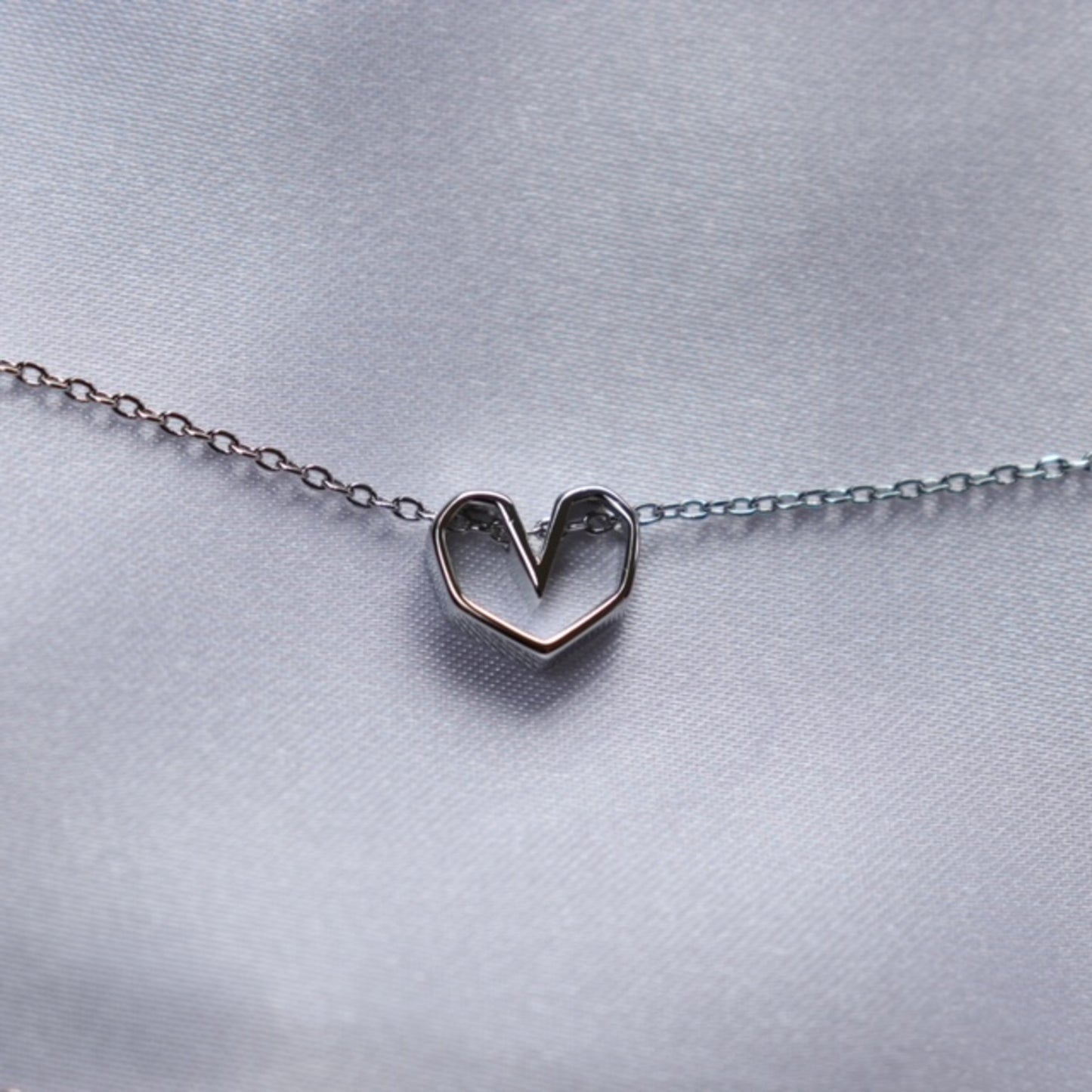 Geometrical Hearts Sterling Silver - Kettingen