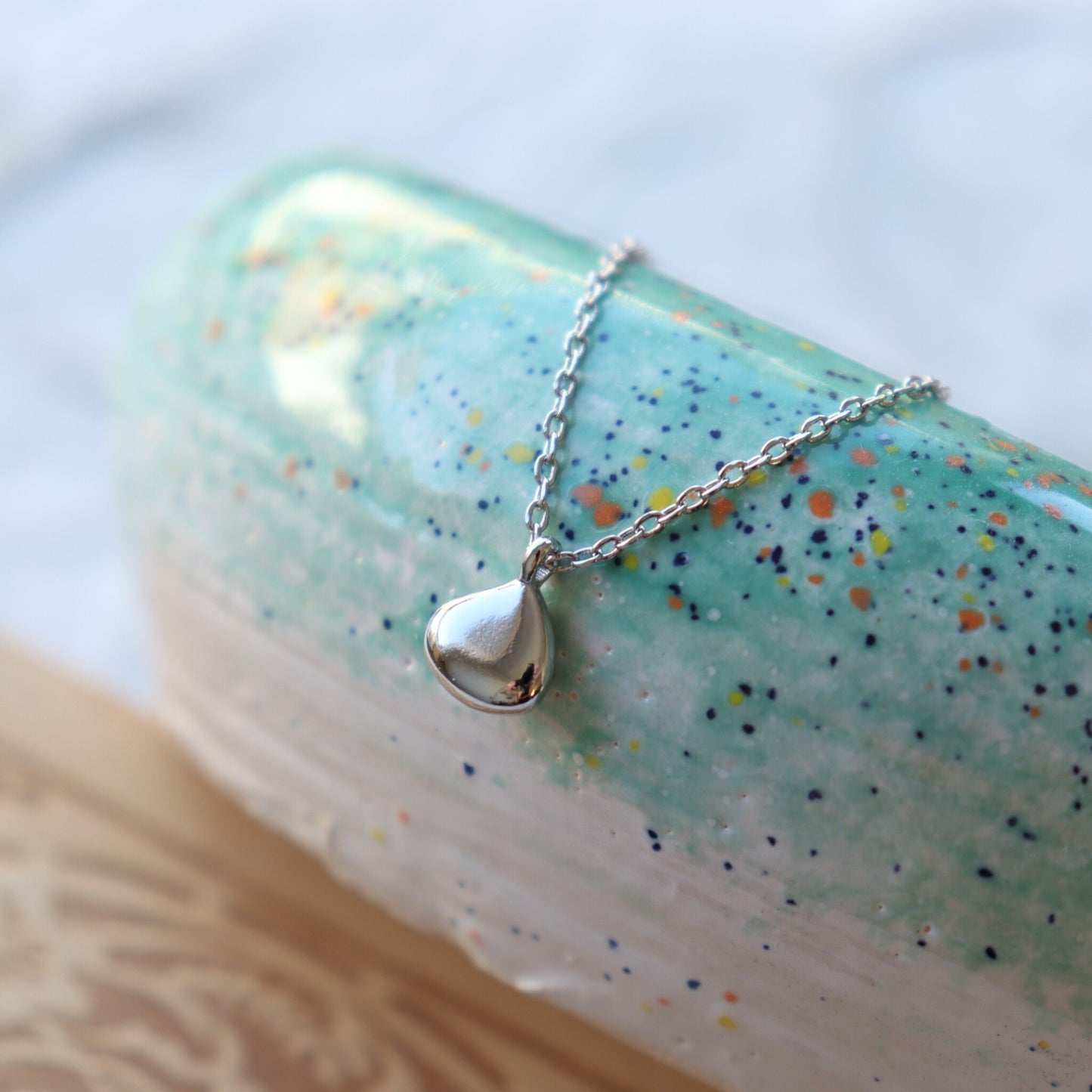 Raindrop - Ketting Zilver
