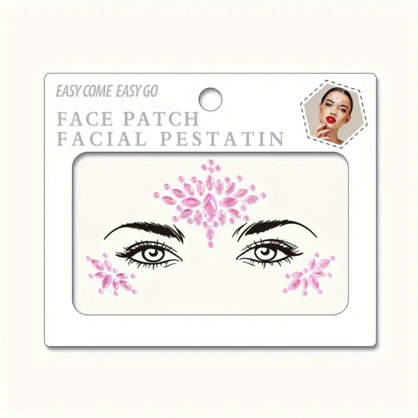 Gezicht stickers - Pink Princess