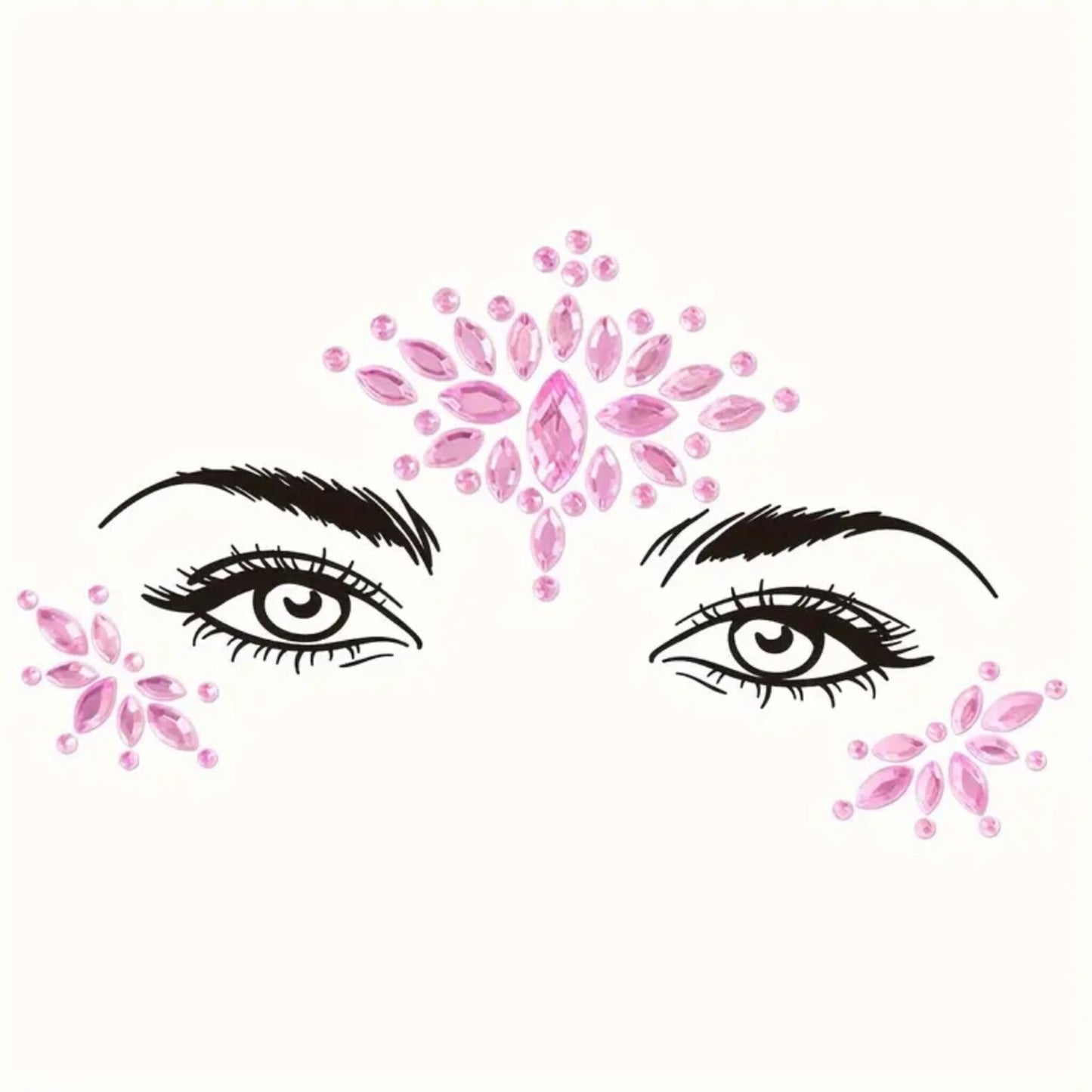 Gezicht stickers - Pink Princess