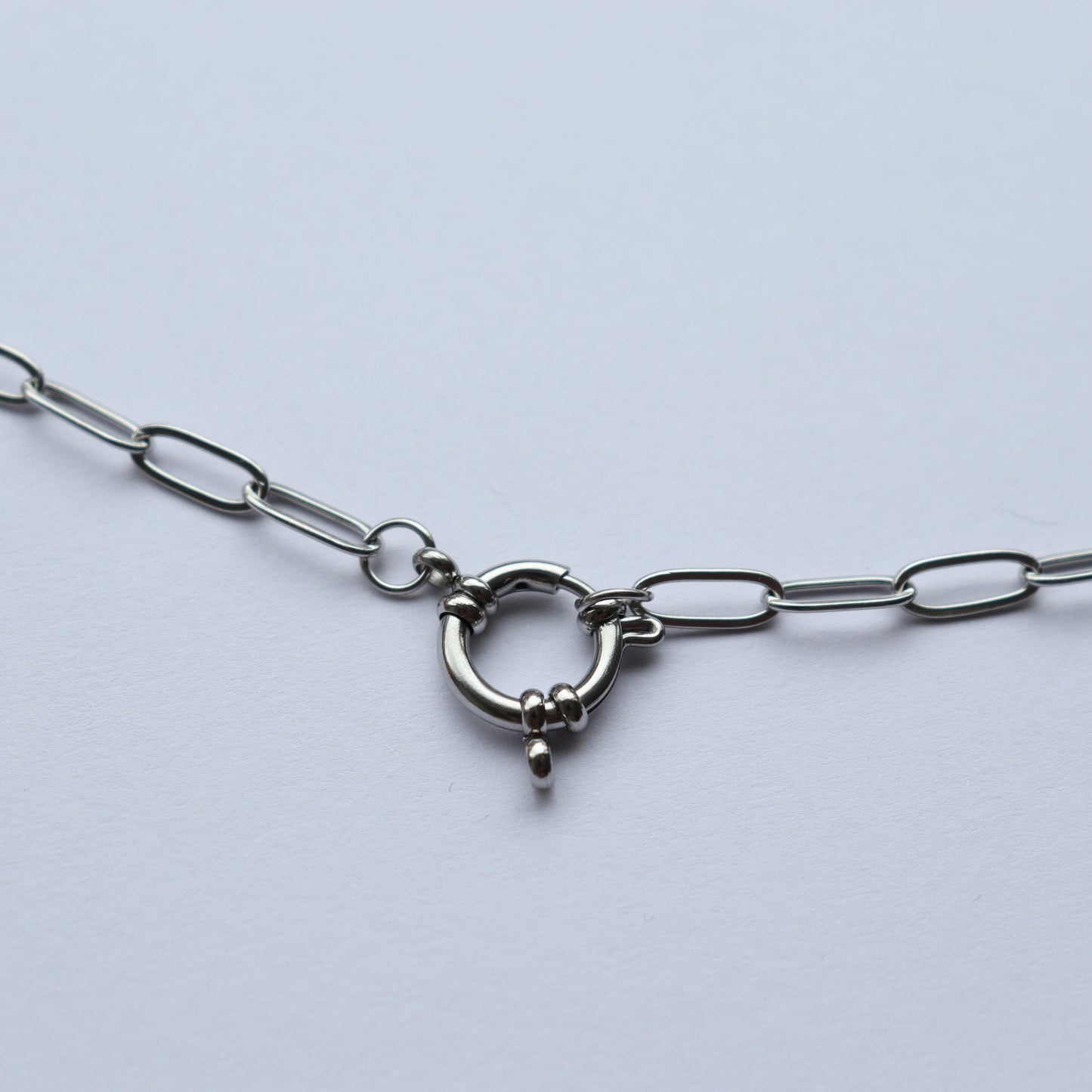 Basisketting RVS paperclip 40cm