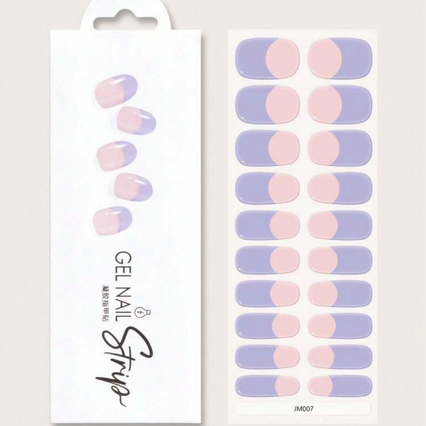 Gel nagelstickers - Purple French