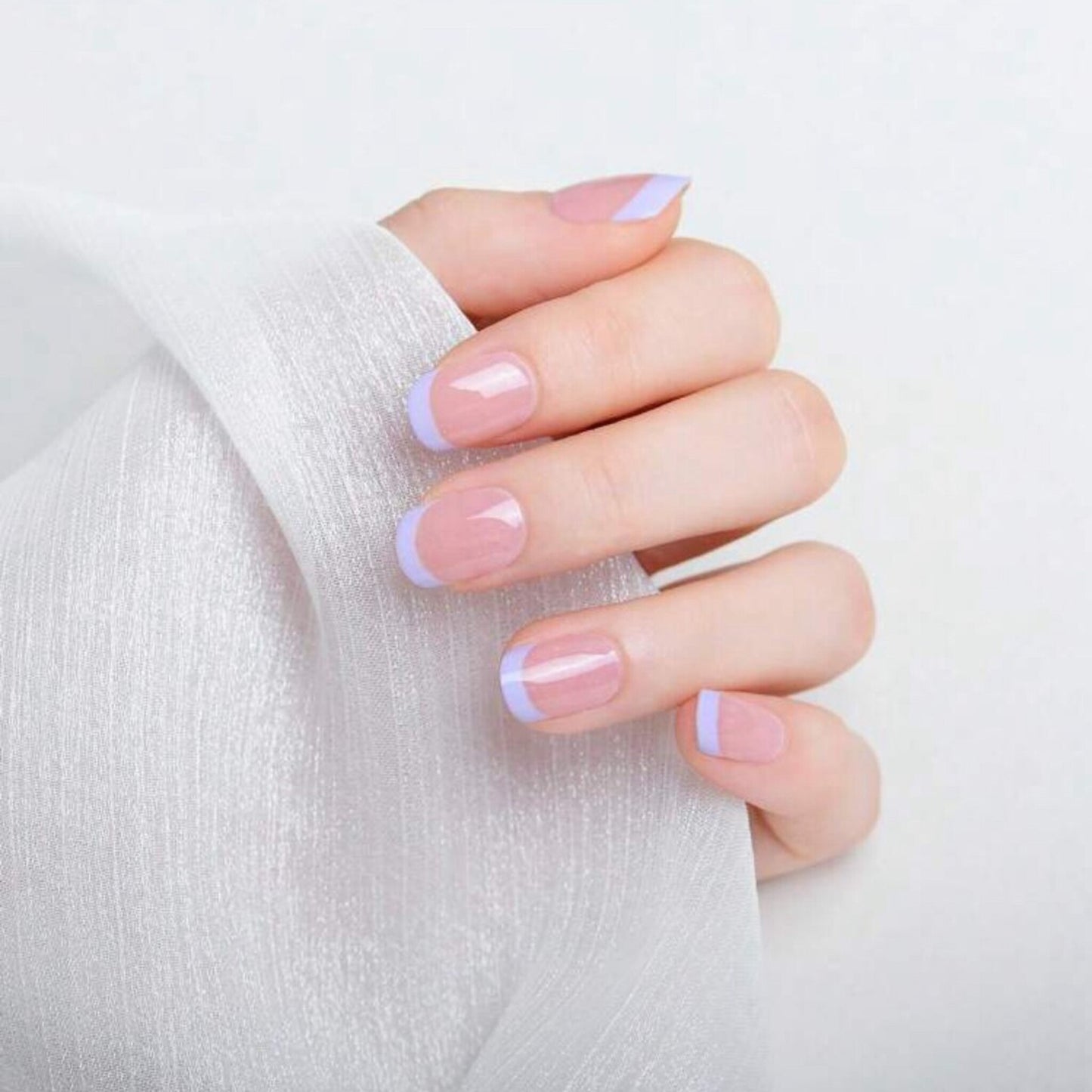 Gel nagelstickers - Purple French