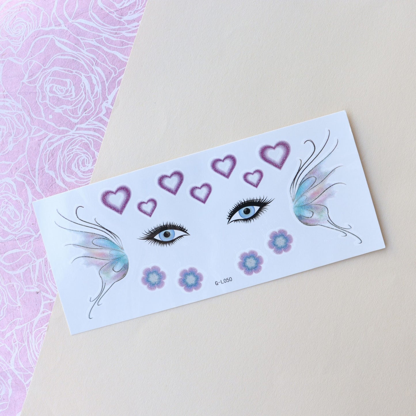 Gezicht Tattoo - Hearts