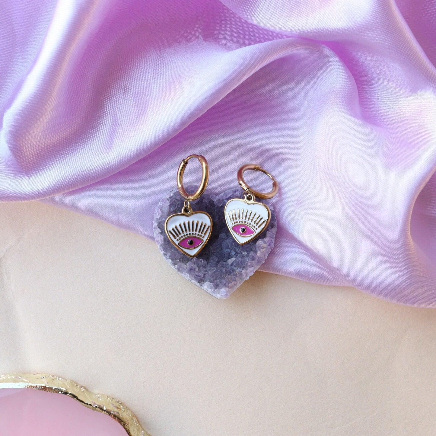 Purple Eye - Oorbellen