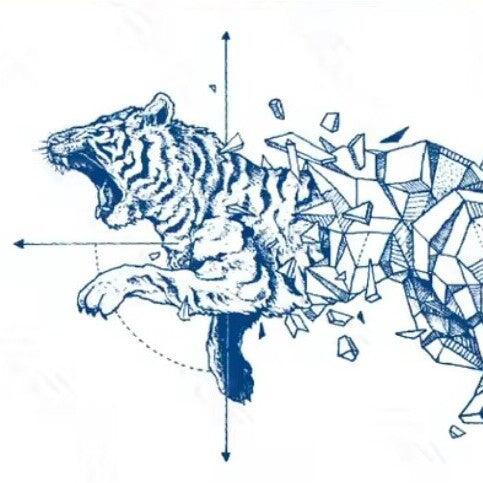 Semi Permanente tattoo - Lion