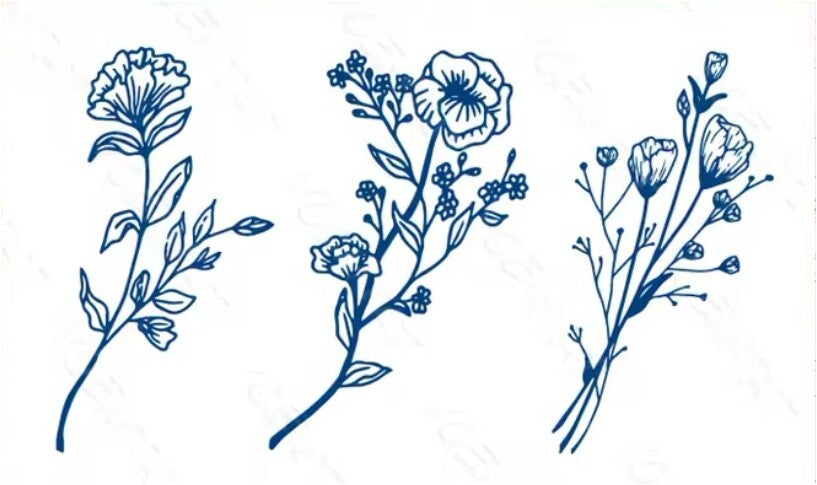 Semi Permanente tattoo - Flowers