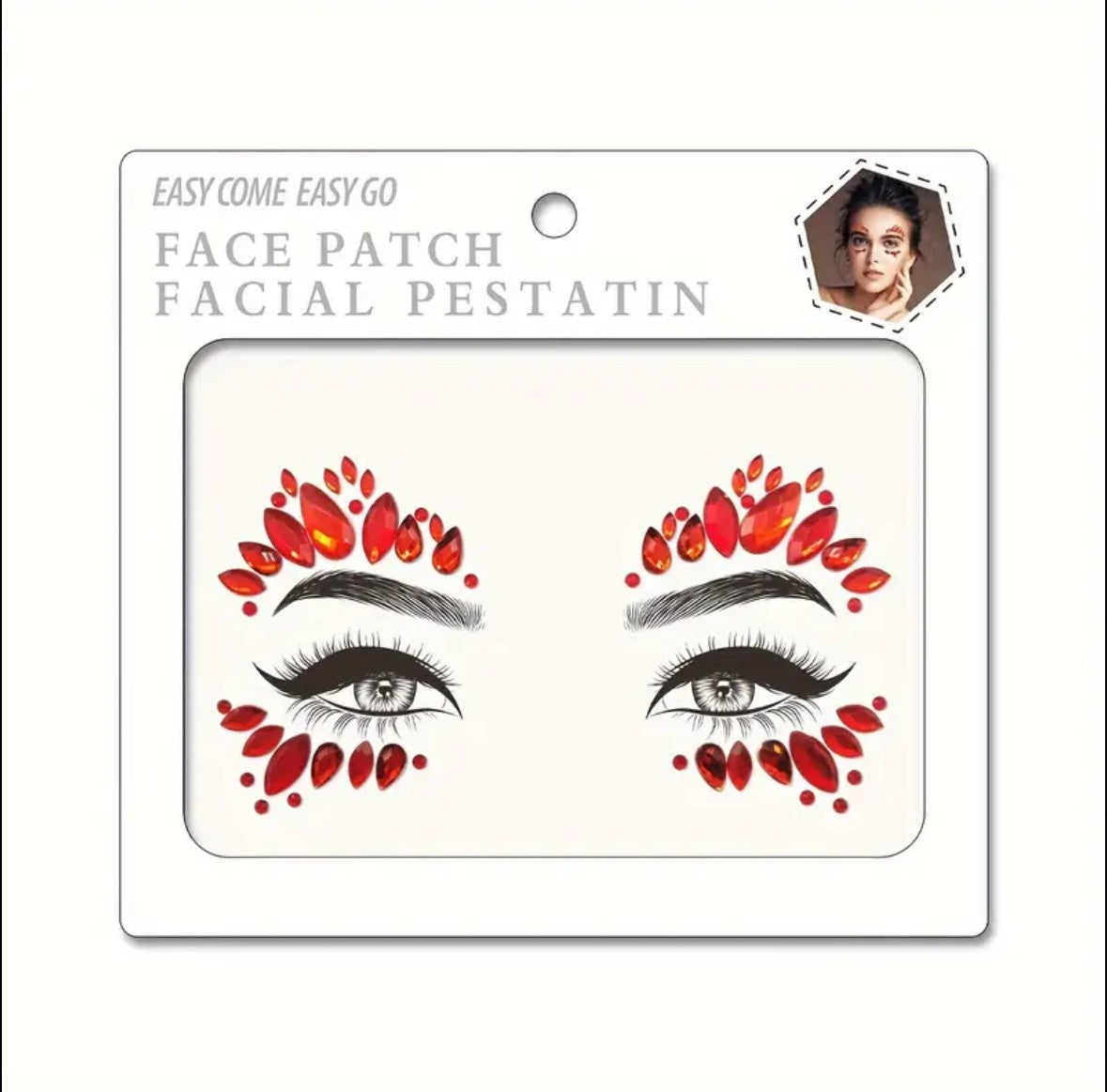 Gezicht stickers - Red Diva