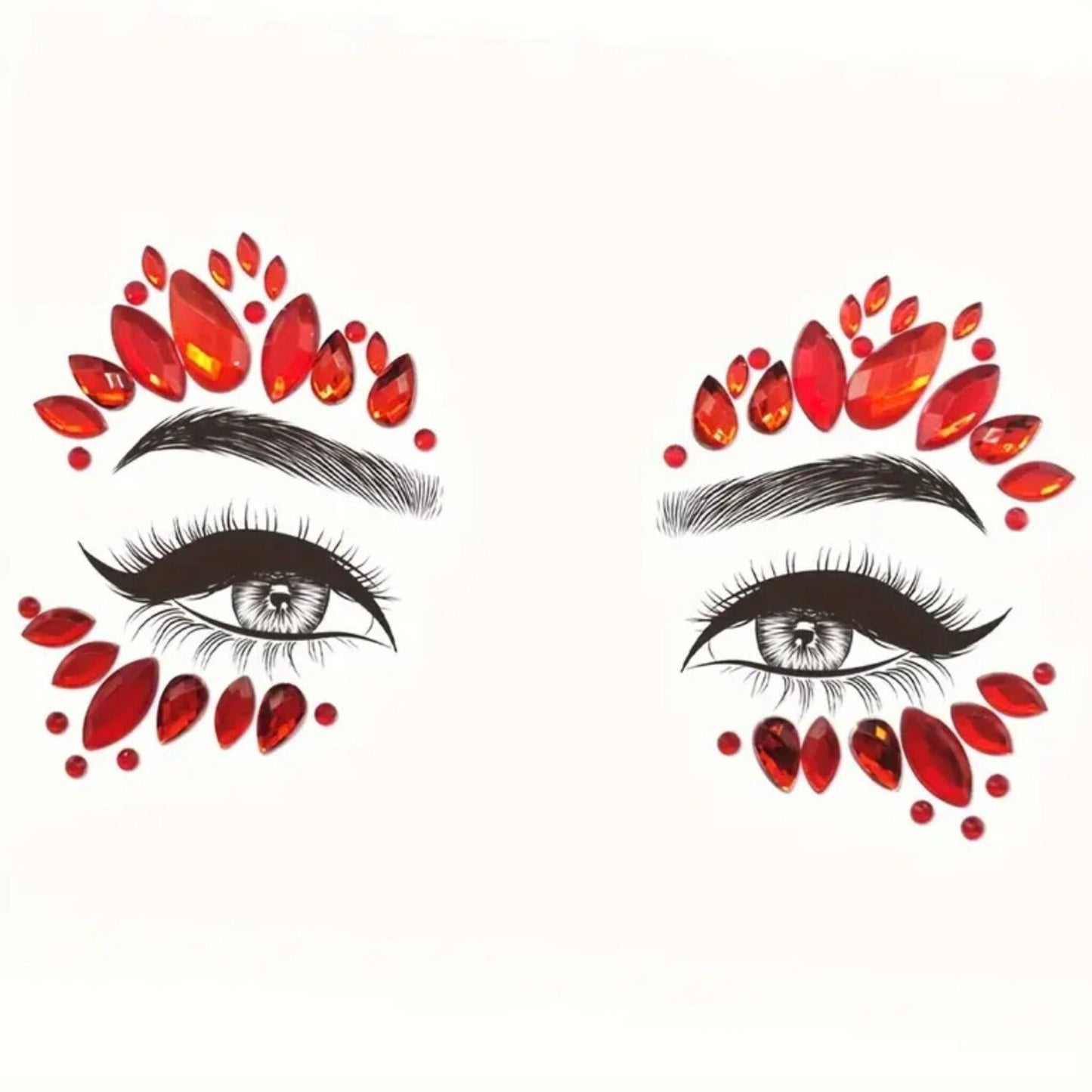 Gezicht stickers - Red Diva