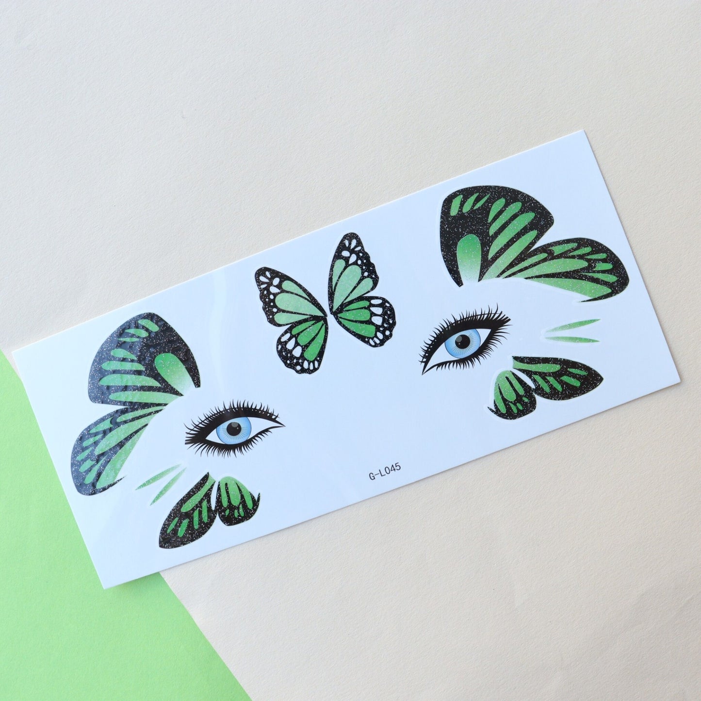 Gezicht Tattoo - Green Temptation